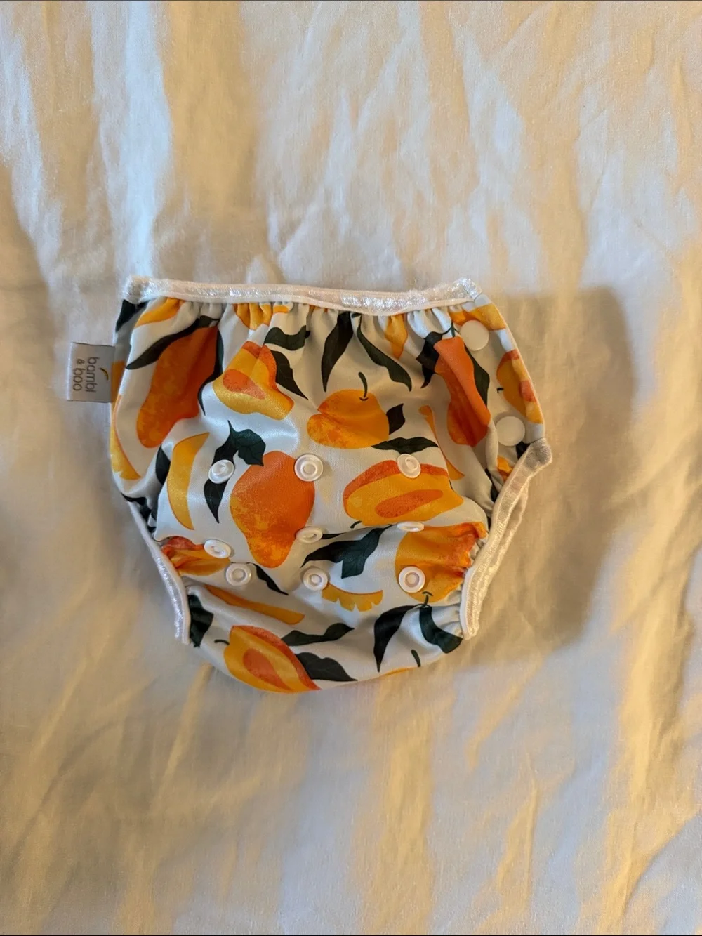 Orange Fruit Print Reusable Swim Nappy